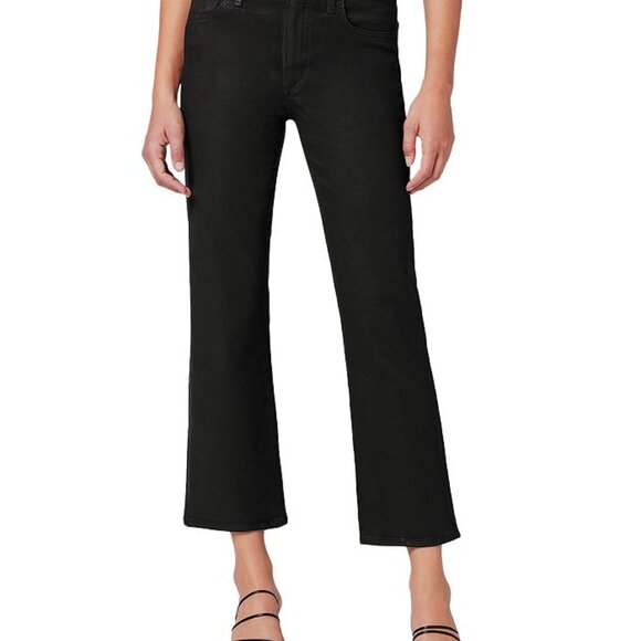 Joe’s Jeans - The Callie Coated High Waist Ankle Bootcut Jeans - Black size 34 - Picture 1 of 4